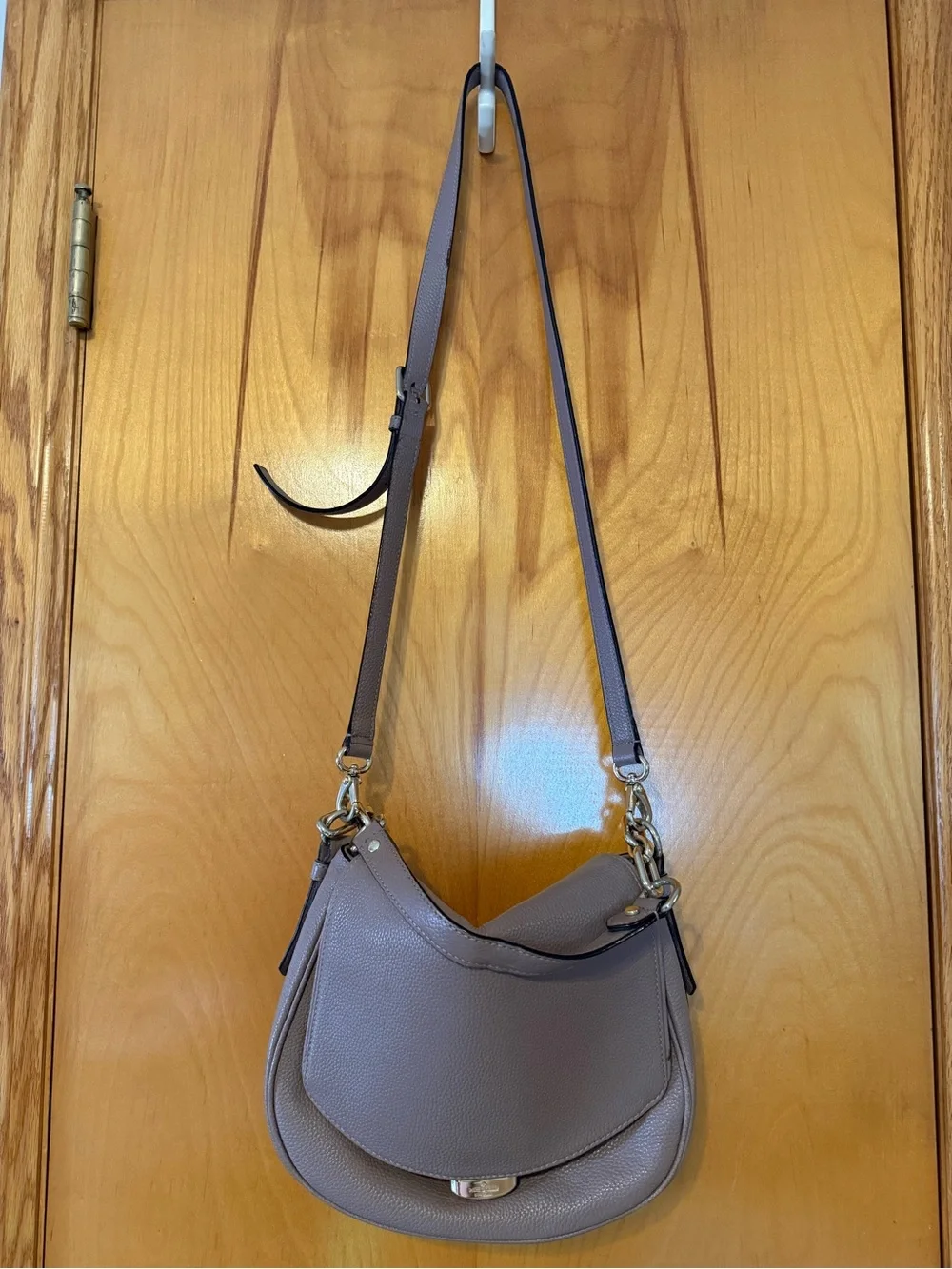 kate spade pale pink pebbled leather crossbody bag